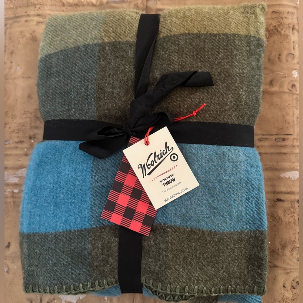 Woolrich/Target Oversized Throw in Green and Blue
